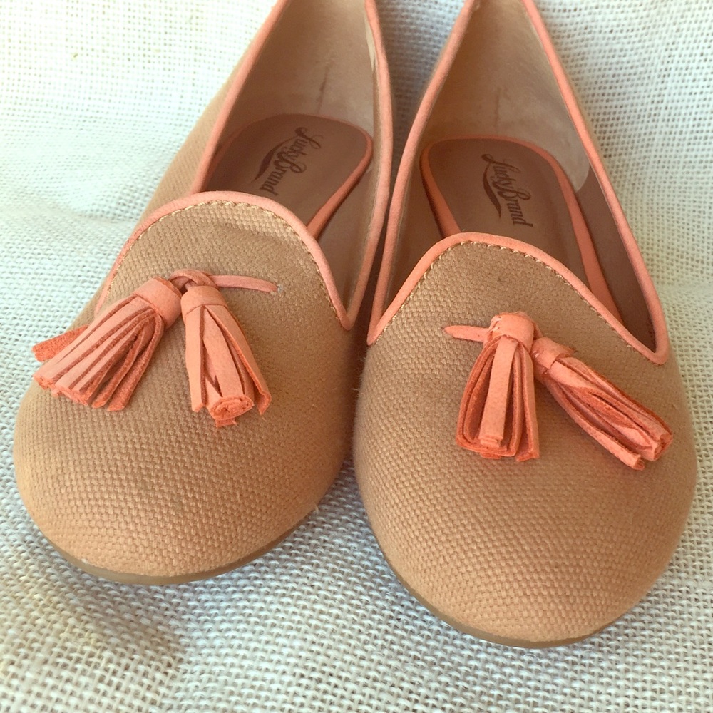 Lucky Brand Coral Trim & Tassel Loafers - Picture 1 of 7